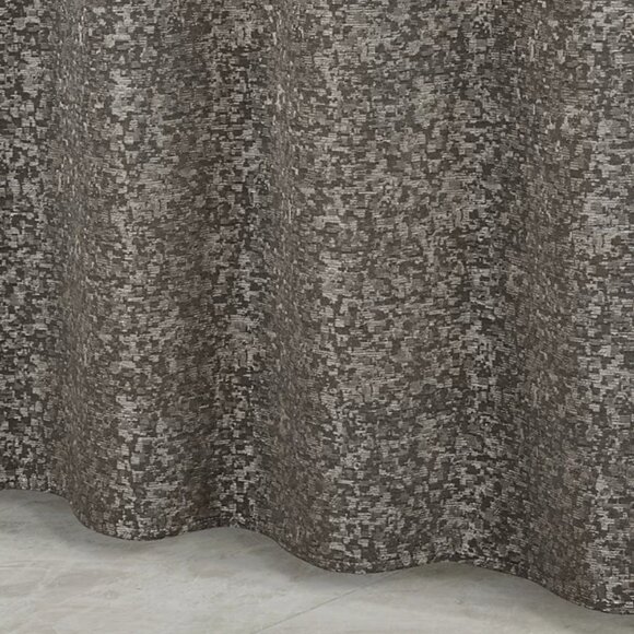 NEW J Queen New York Radiance Graphite Jacquard Woven Textured Shower Curtain - Picture 2 of 5
